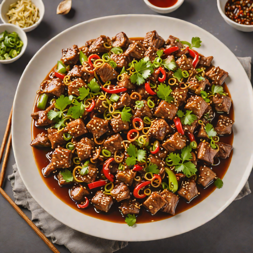 Stir-Fried Pork with Garlic and Chili in Soy-Ginger Sauce