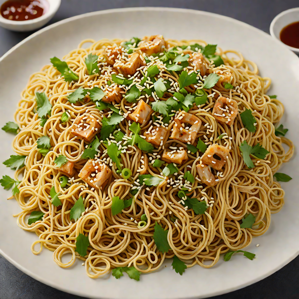Garlic-Sesame Noodles with Scallions and Soy Dressing