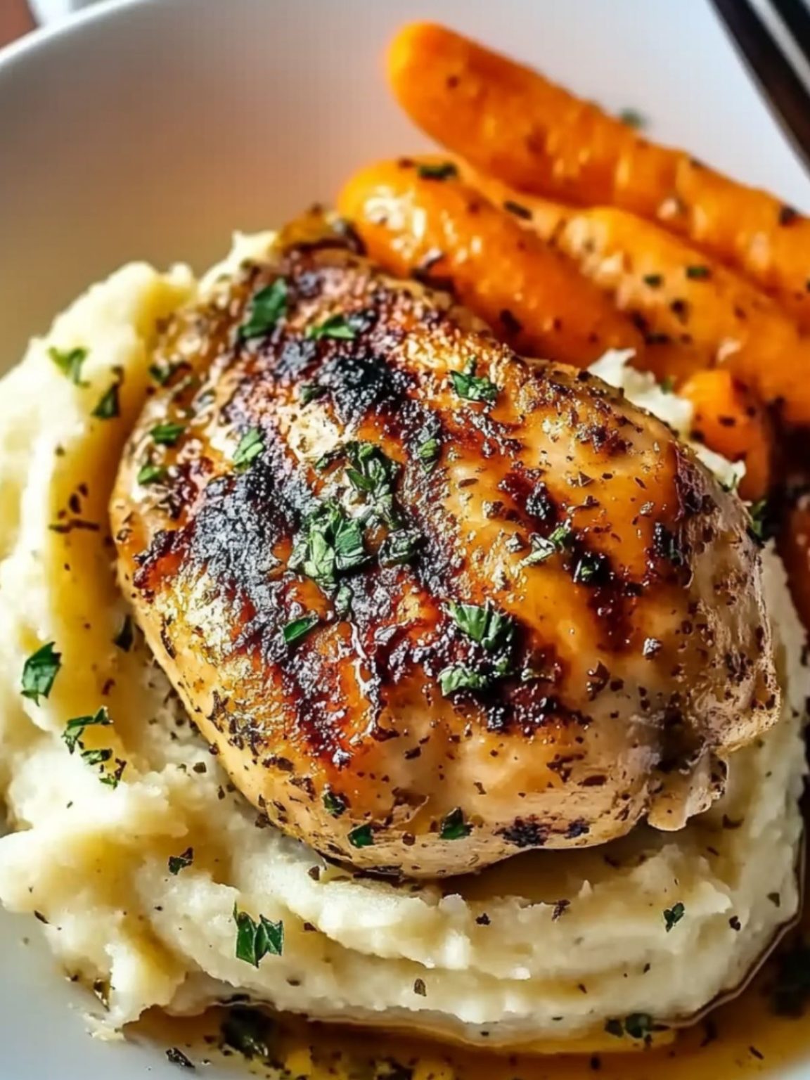 Herb-Roasted Chicken with Cauliflower Mash