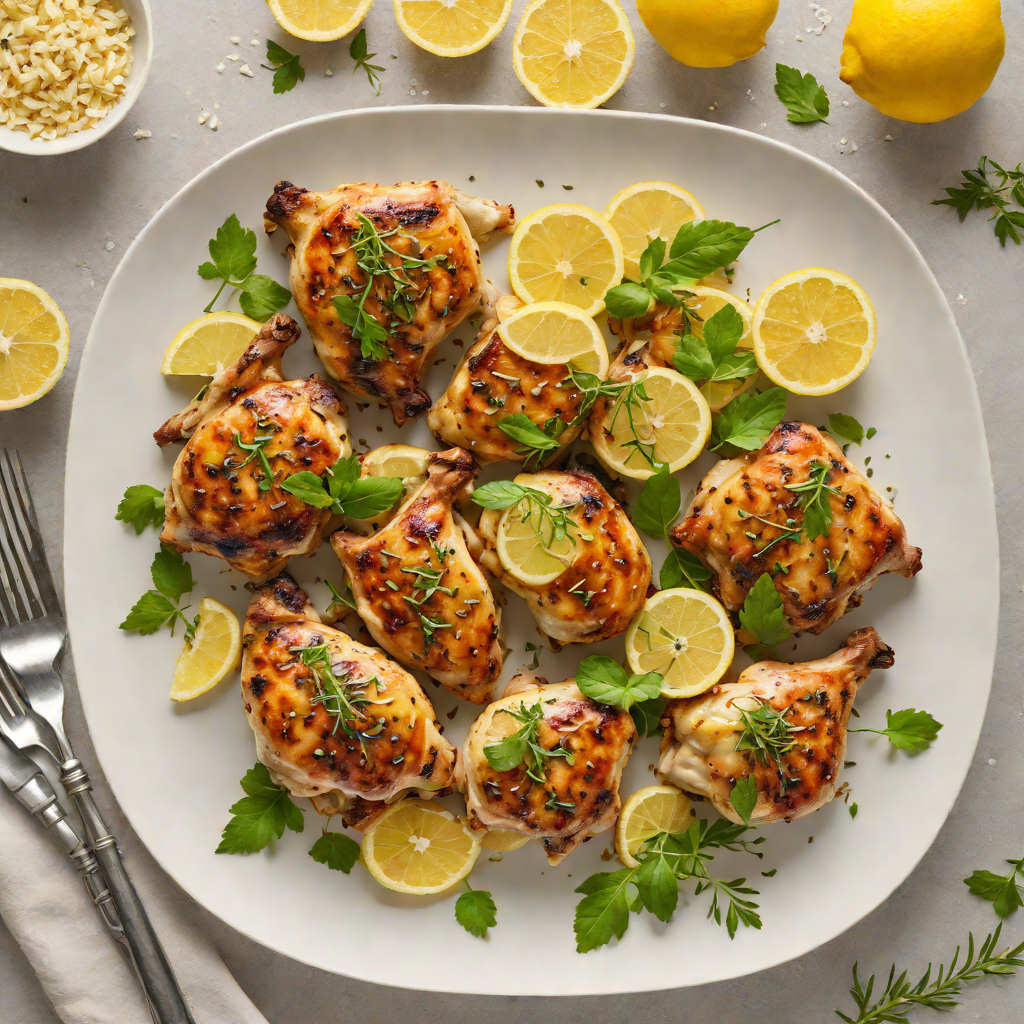 Herb-Marinated Chicken Thighs with Garlic and Lemon