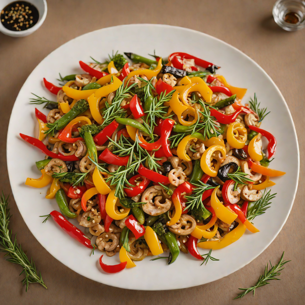 Spicy Tibs Stir-Fry with Mixed Peppers and Rosemary