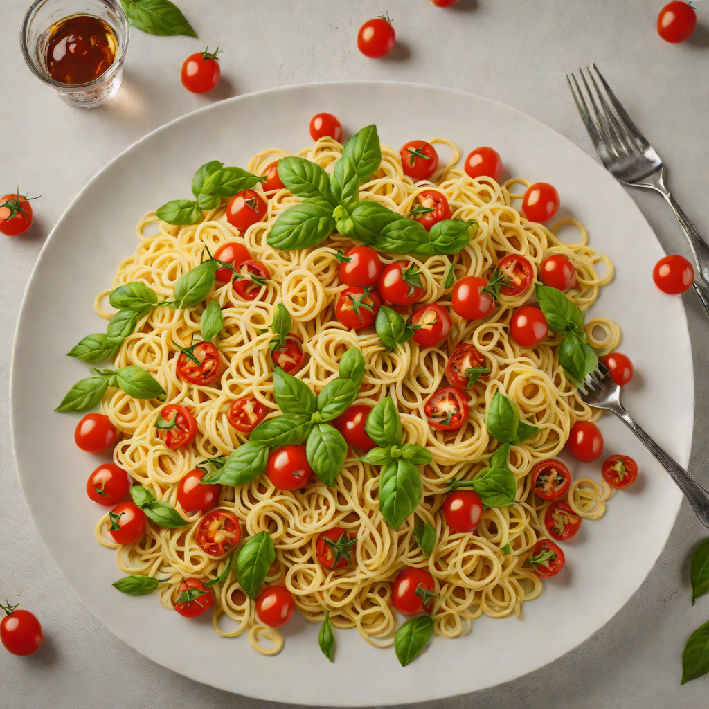 Vodka-Infused Lemon Basil Pasta with Cherry Tomatoes