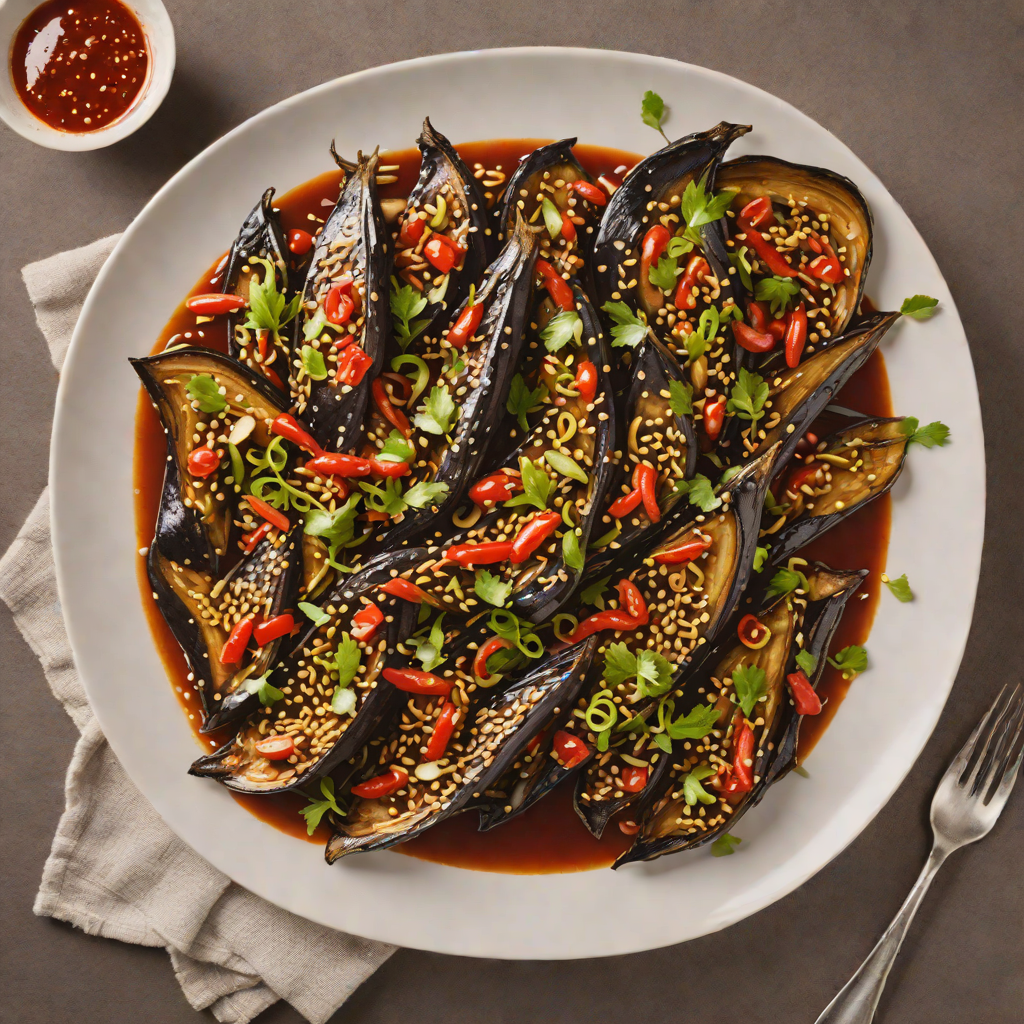 Sichuan-Style Eggplant with Spicy Hunan Chili Sauce