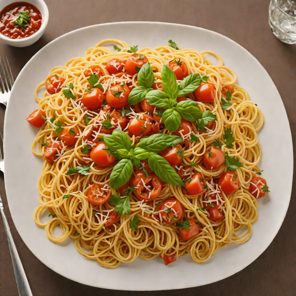 Fazoli's Style Spaghetti with Garlic Herb Tomato Sauce
