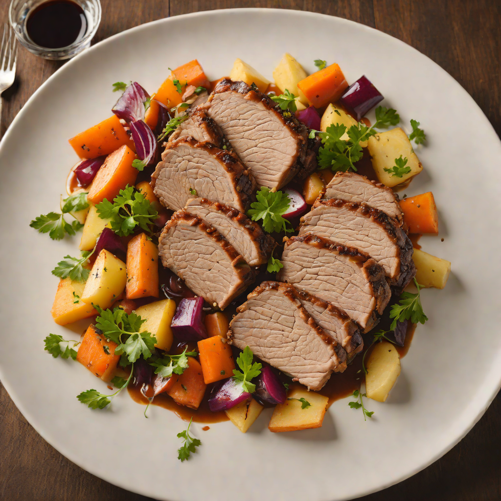 Cheever's Inspired Braised Pork Shoulder with Root Vegetables