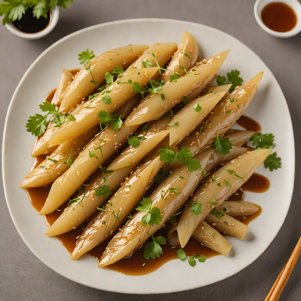Steamed Emei Mountain Bamboo Shoot with Ginger Soy Glaze