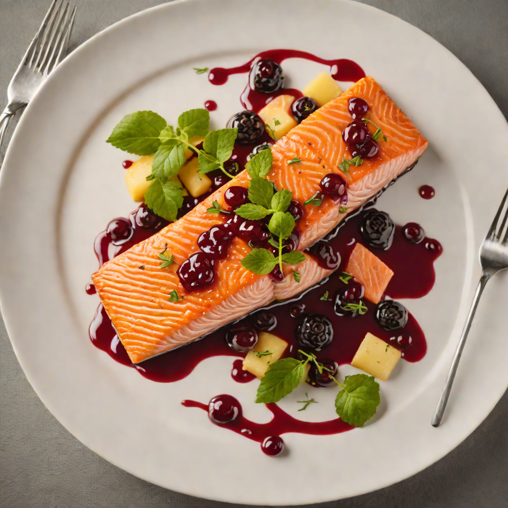Pan-Seared Salmon with Northwest Berry Reduction