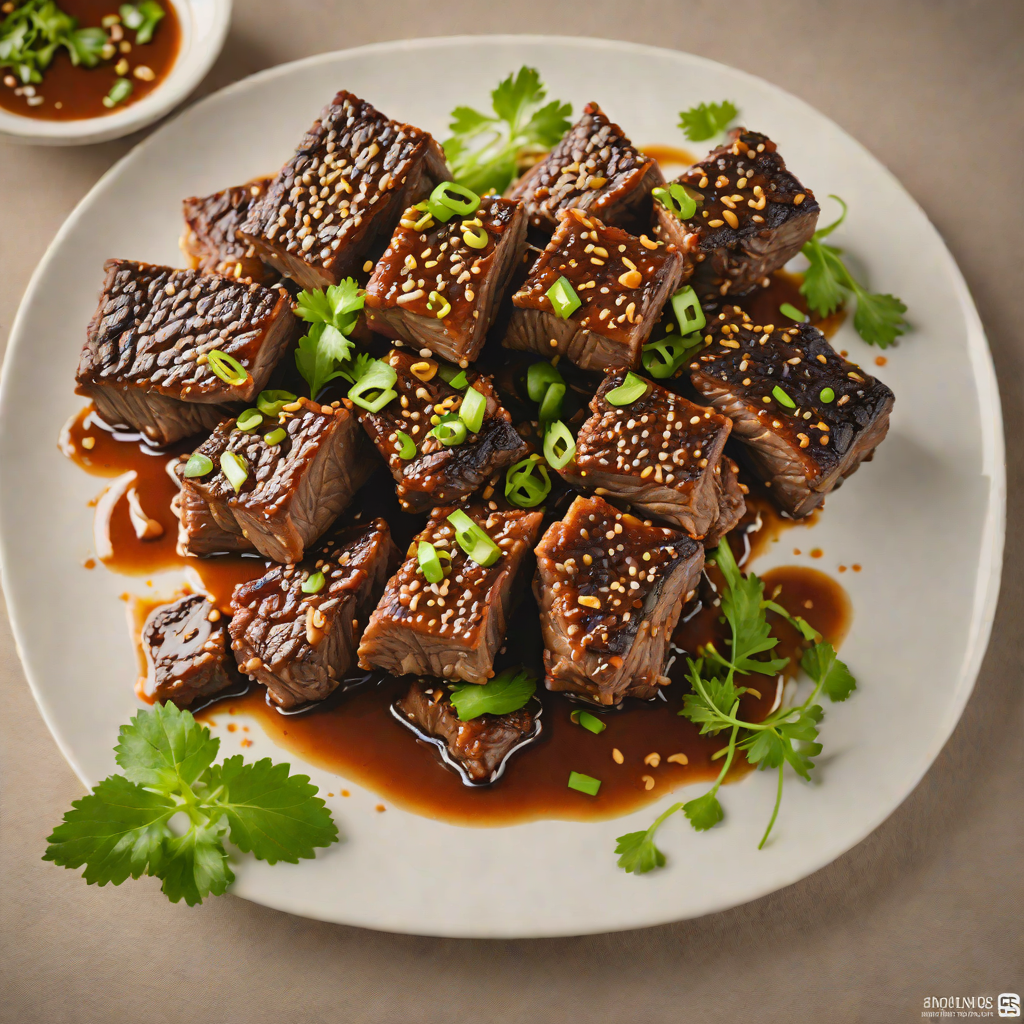 Pan-Seared Korean Beef Short Ribs with Garlic and Scallions