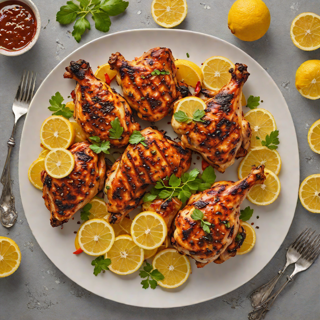 Spicy Grilled Peri-Peri Chicken with Charred Lemon