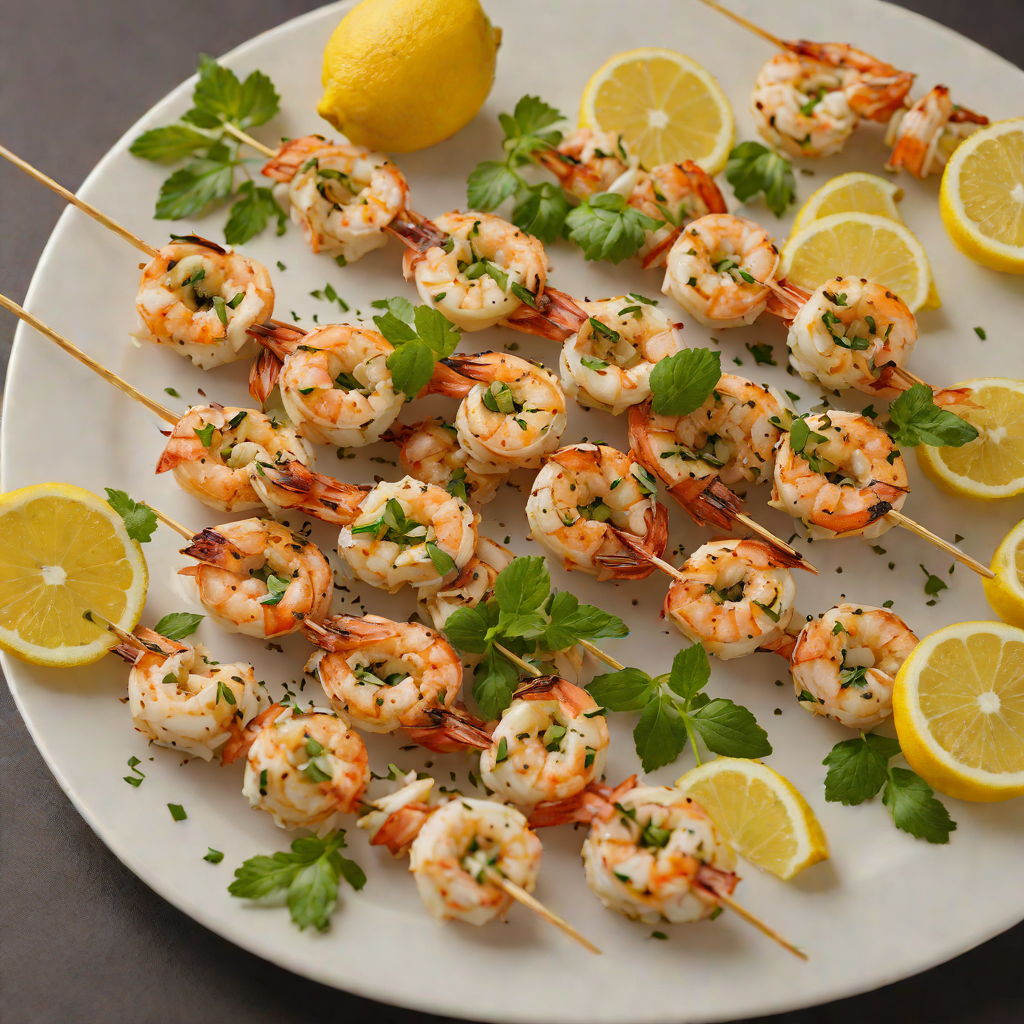 Lemon-Oregano Grilled Shrimp Skewers