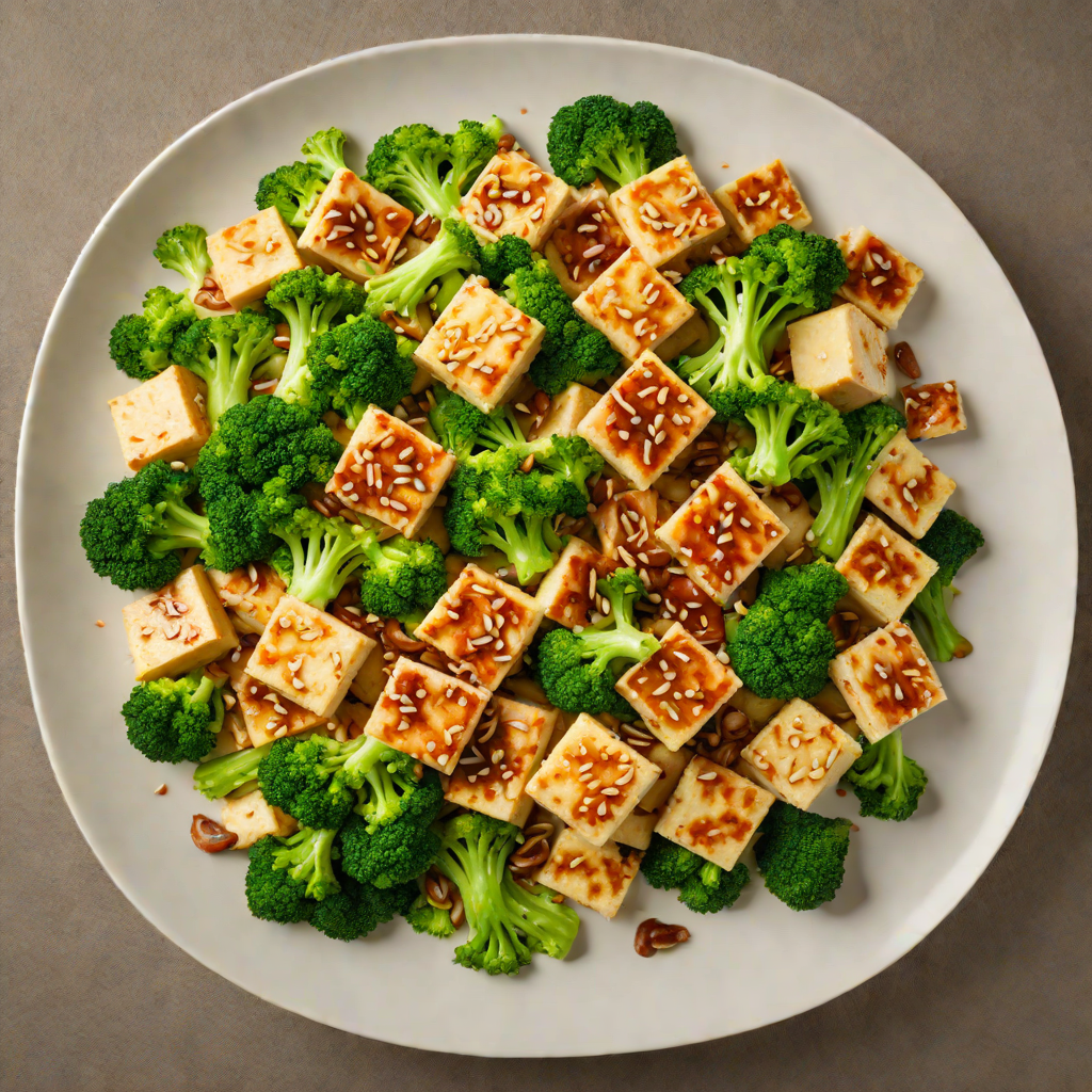 Stir-Fried Fourth-Level Tofu with Garlic and Broccoli