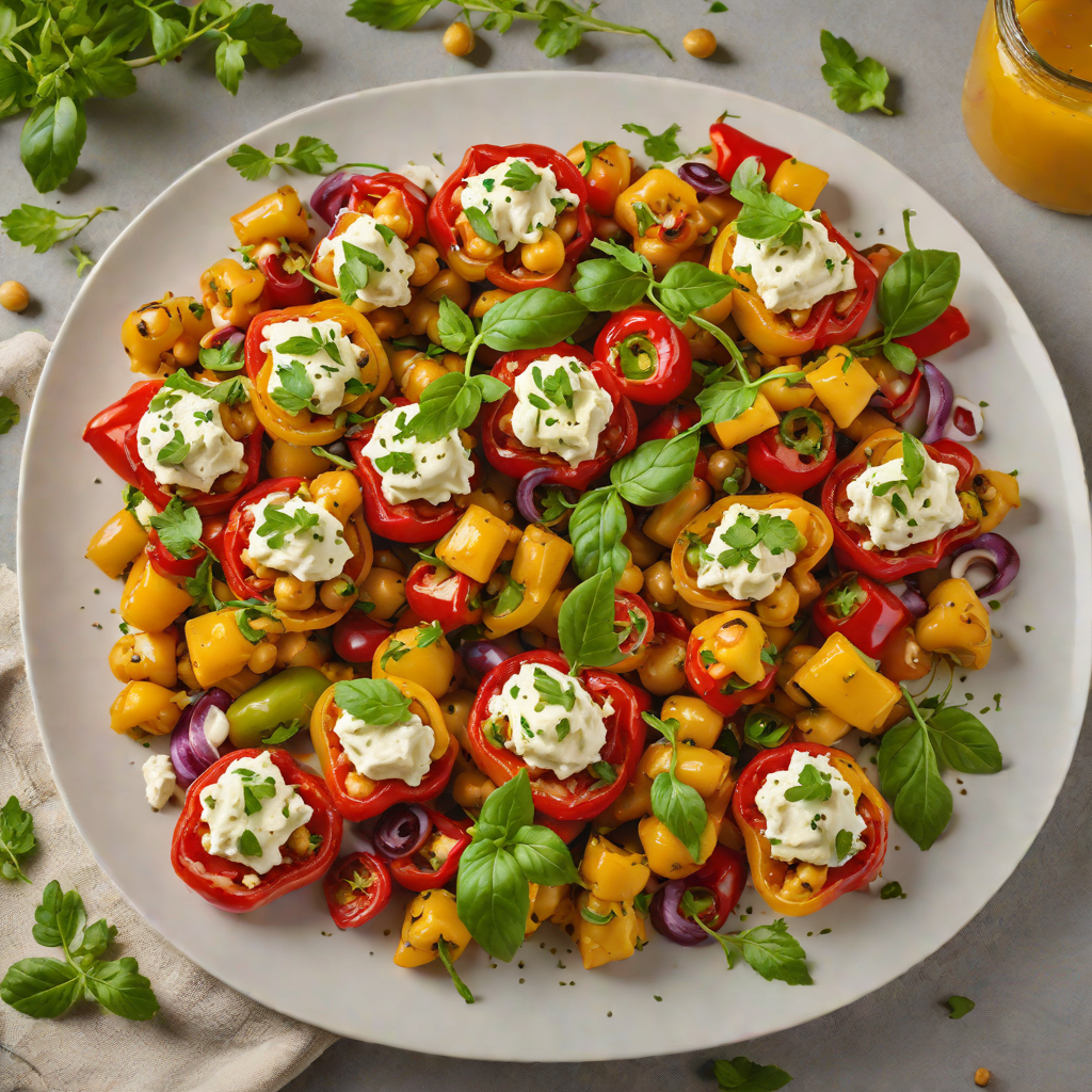 Half-Baked Mediterranean Chickpea and Feta Stuffed Peppers