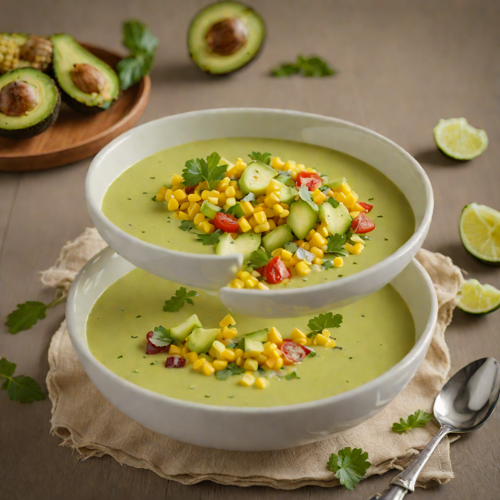 Chilled Avocado and Sweet Corn Gazpacho