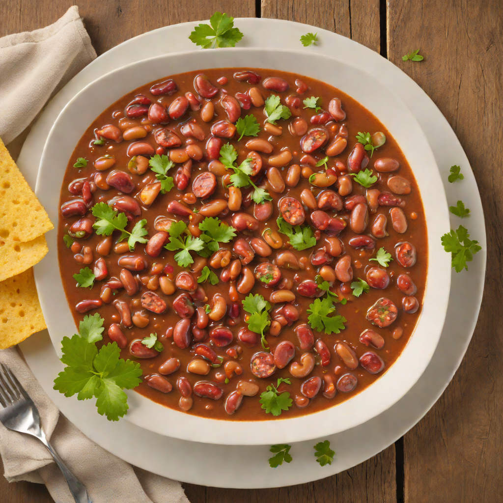 Slow Simmered Cajun-Spiced Red Beans with Andouille Sausage