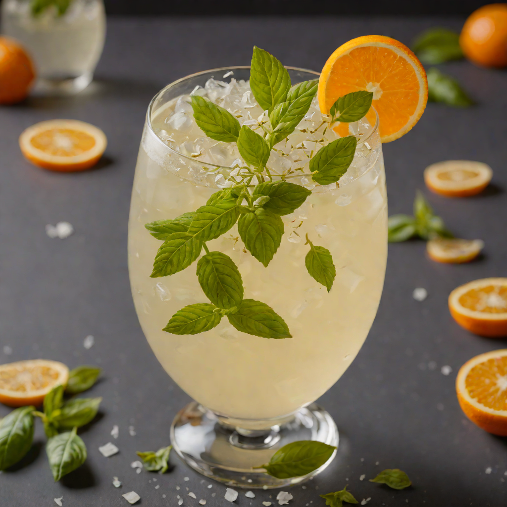 Basil and Orange Blossom Gin Fizz