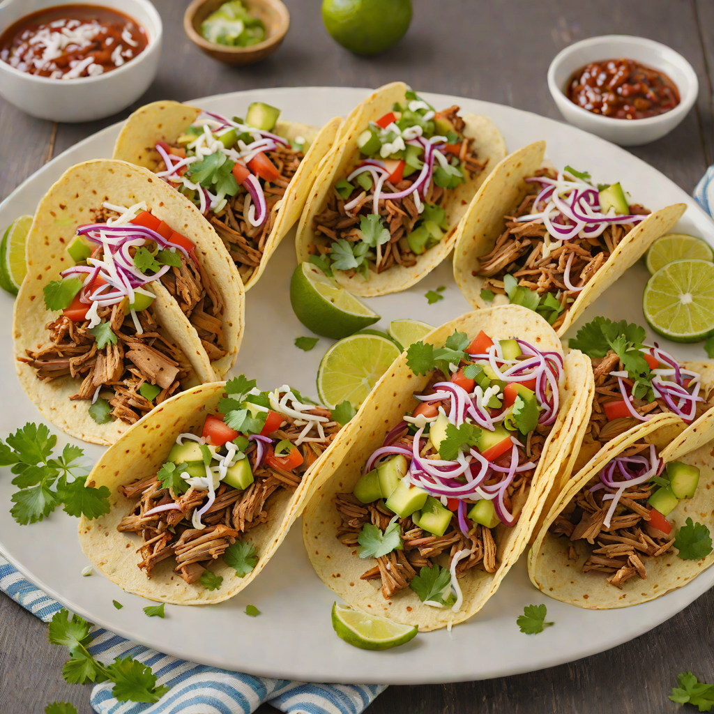 Freeform Caribbean Jerk Pulled Pork Tacos