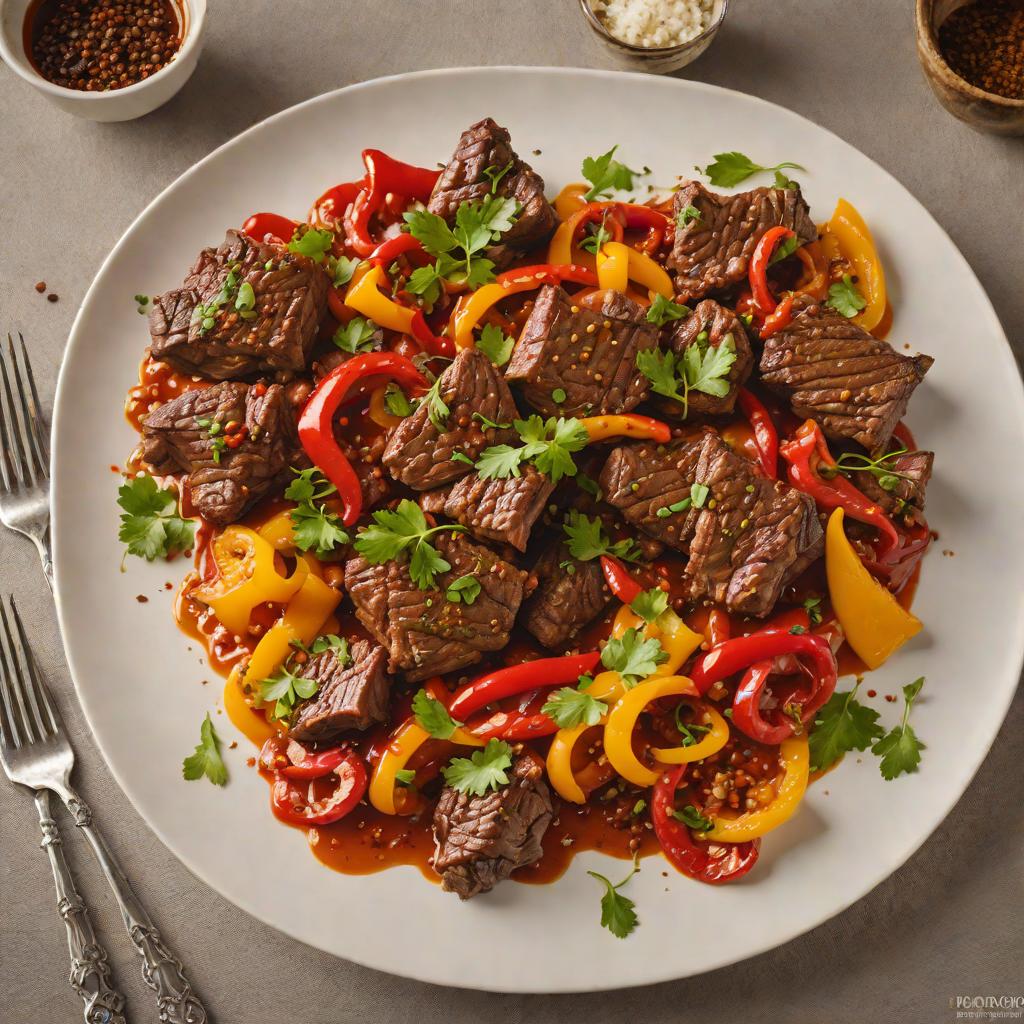 Slow-Cooked Beef Tibs with Berbere and Roasted Peppers