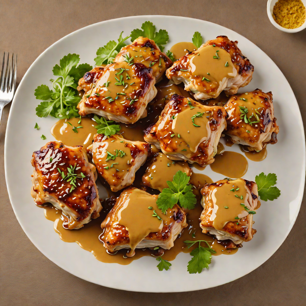 Crispy Pan-Seared Chicken Thighs with Maple-Mustard Glaze