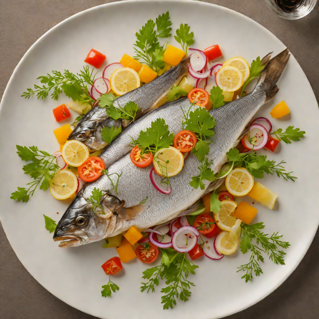 Steamed Baikal Fish with Pickled Vegetables