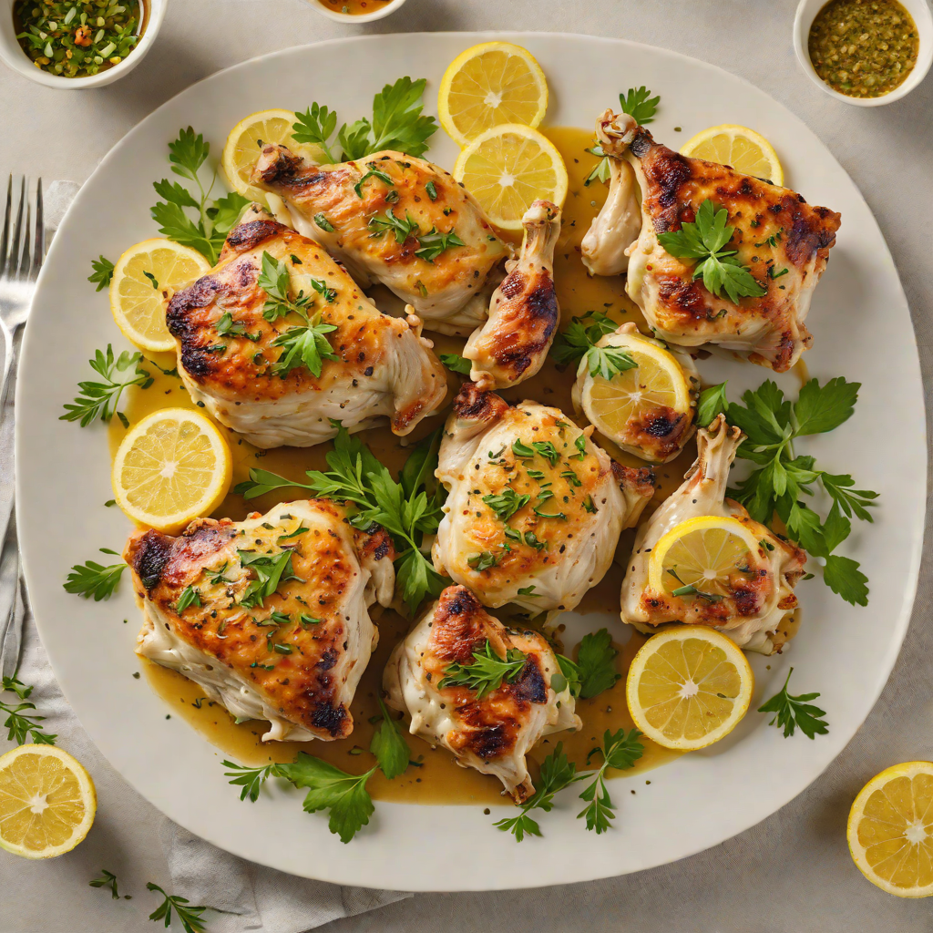 Half-Roasted Garlic and Lemon Herb Chicken Thighs