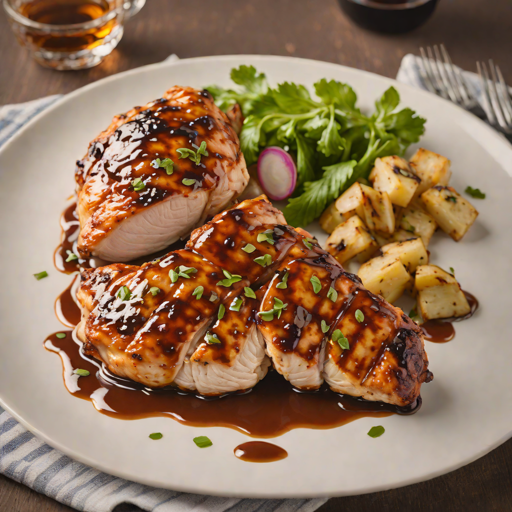 Bourbon-Glazed Grilled Chicken with Maple Whiskey Sauce
