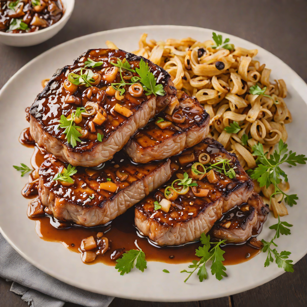 Bourbon-Maple Glazed Pork Chops with Caramelized Onions