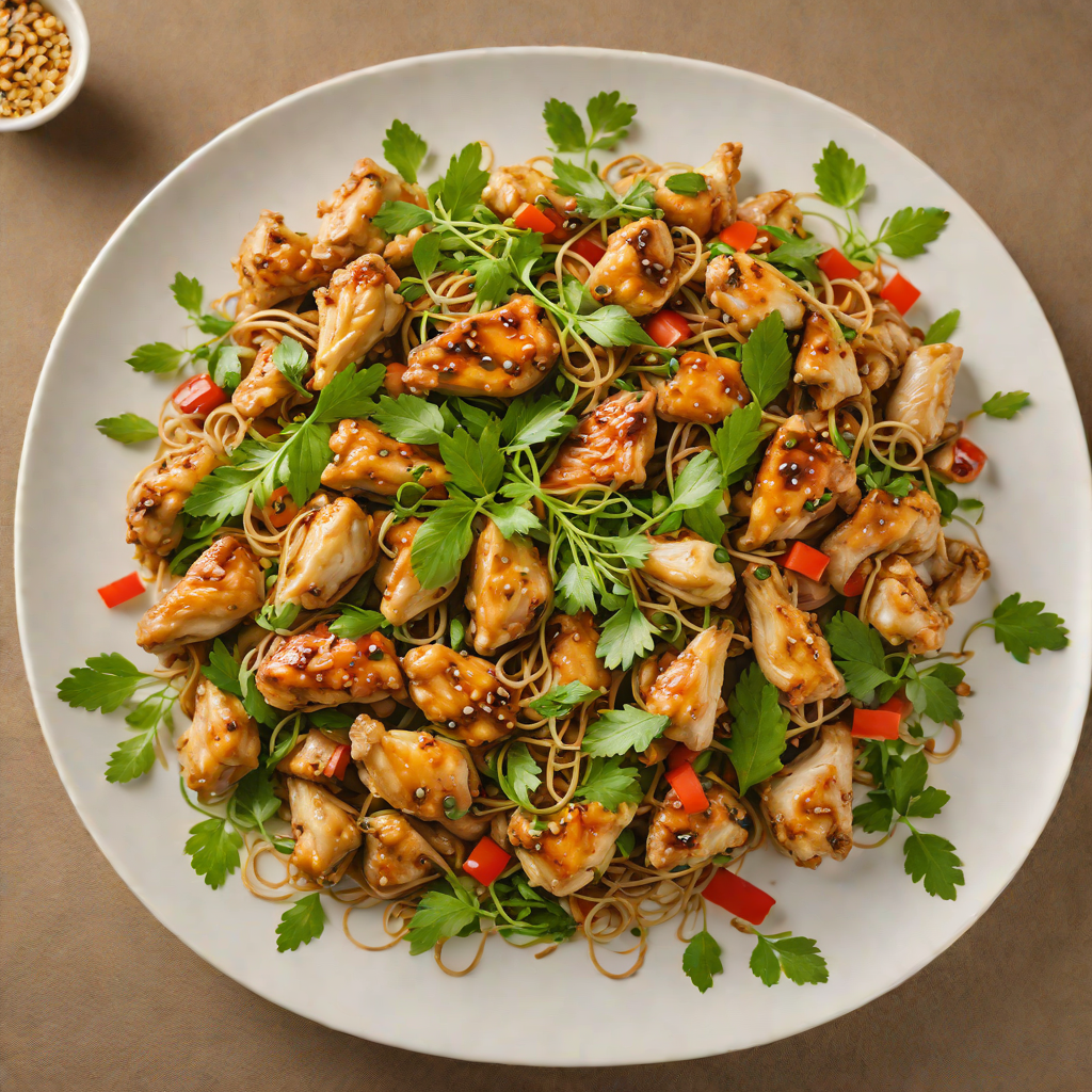 Stir-Fried Chicken with Baikal Herb and Ginger