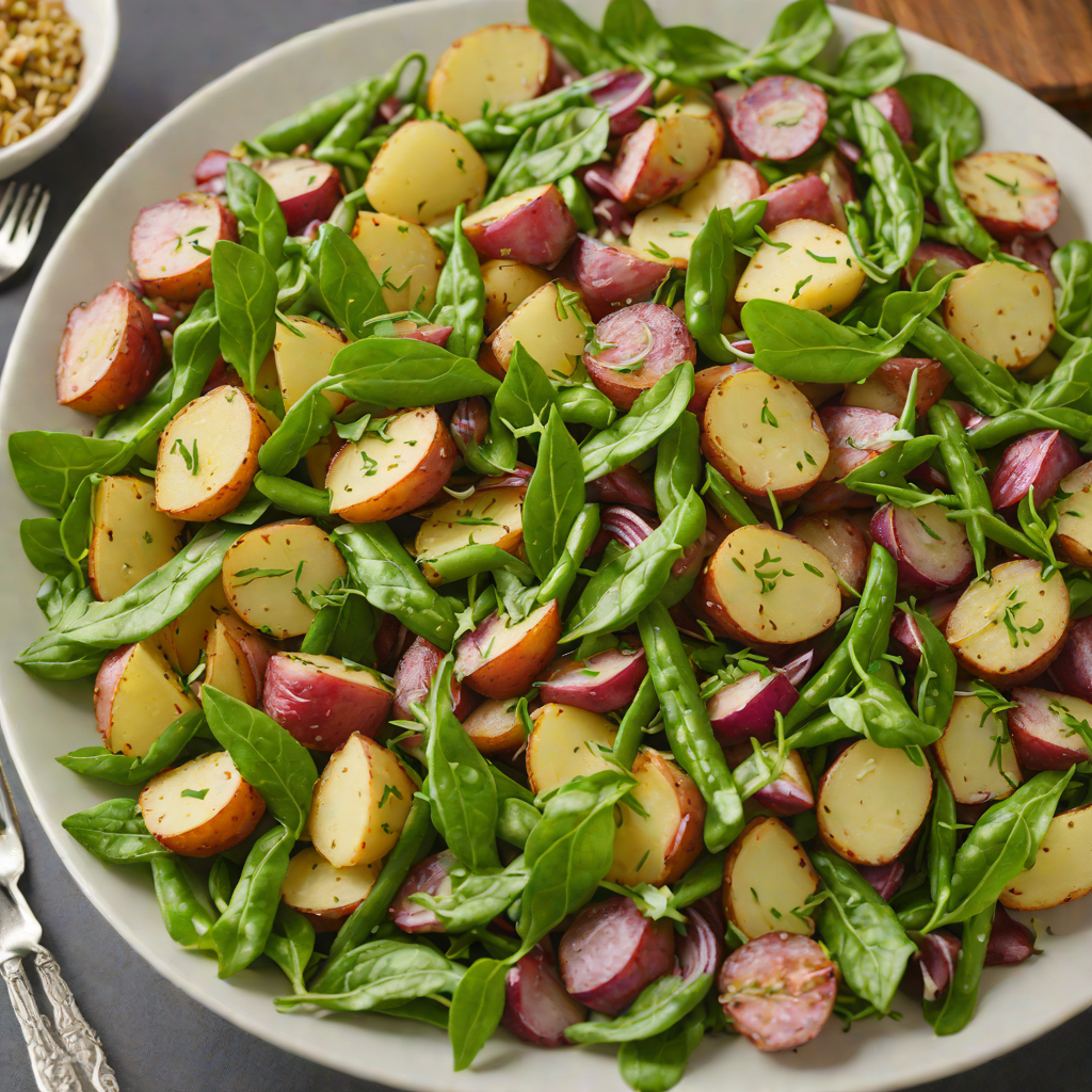 Oven-Roasted Red Potato and Green Bean Salad with White Balsamic Vinaigrette