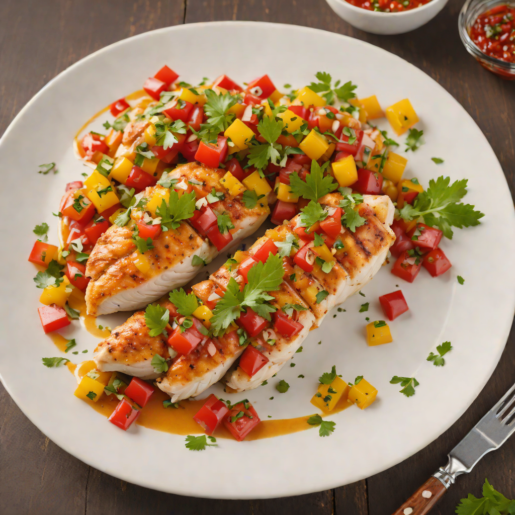 Pan-Seared Chicken with Roasted Fourth Pepper Salsa
