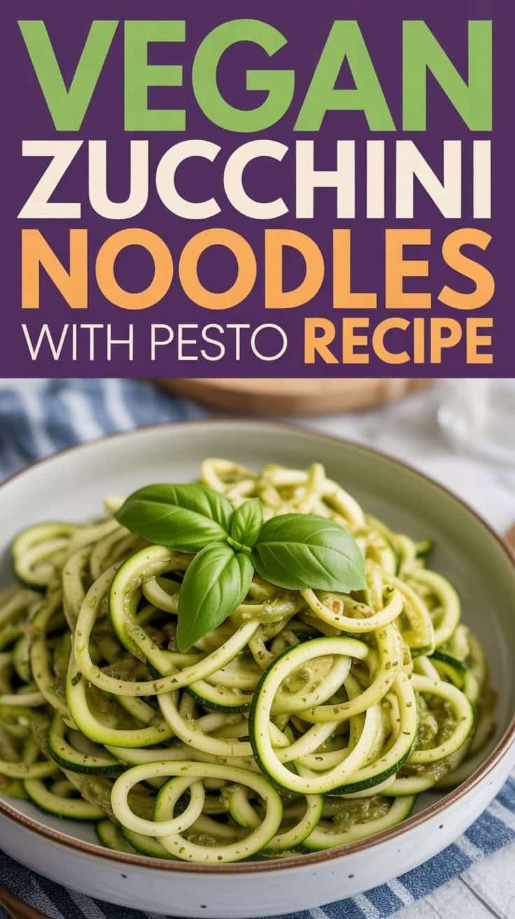 Low-Carb Zucchini Noodles with Vegan Pesto