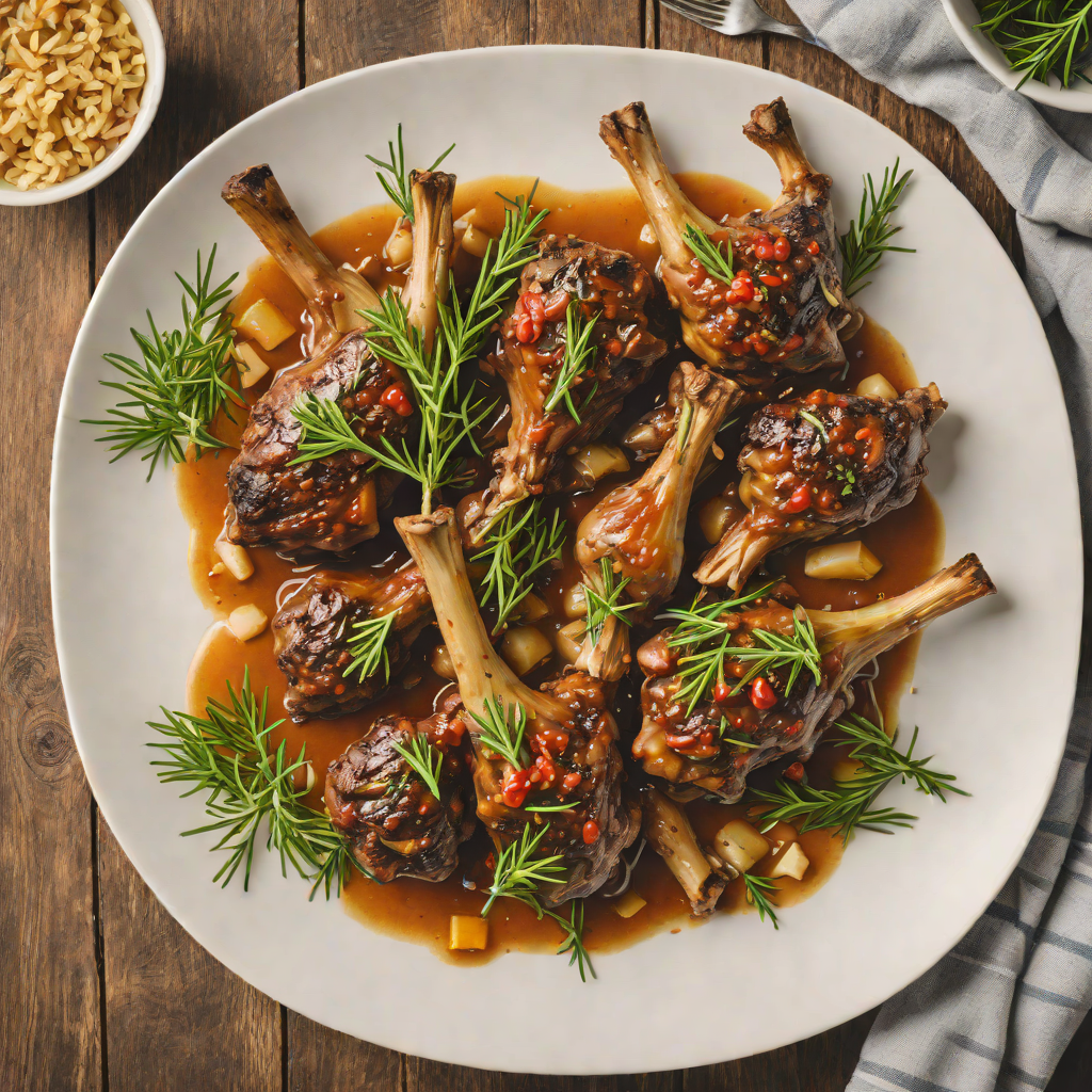 Slow Oven-Braised Lamb Shanks with Rosemary and Garlic