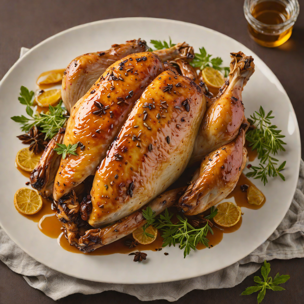 Slow-Roasted Chicken with Star Anise and Honey Glaze