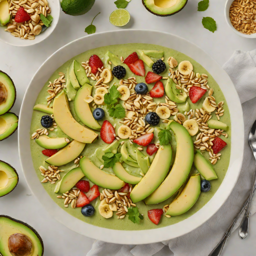 Creamy Banana and Avocado Smoothie Bowl