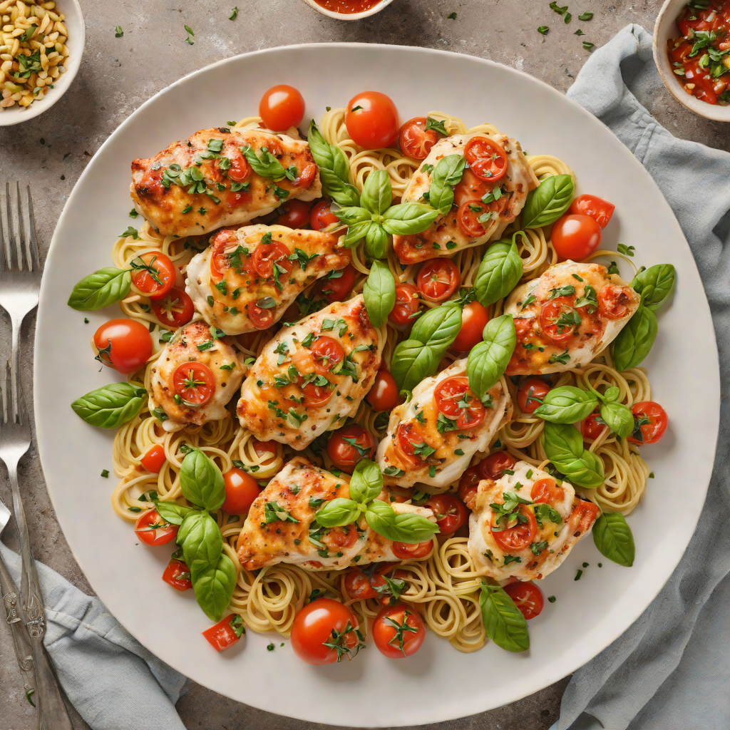 One-Pot Tomato Basil Chicken with Garlic Butter