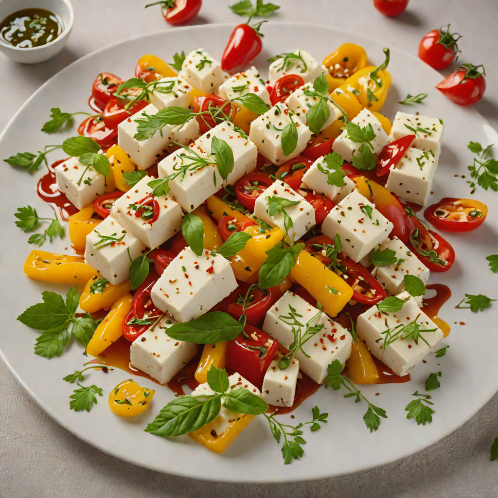 Feta-Stuffed Peppers with Herbs and Olive Oil Drizzle