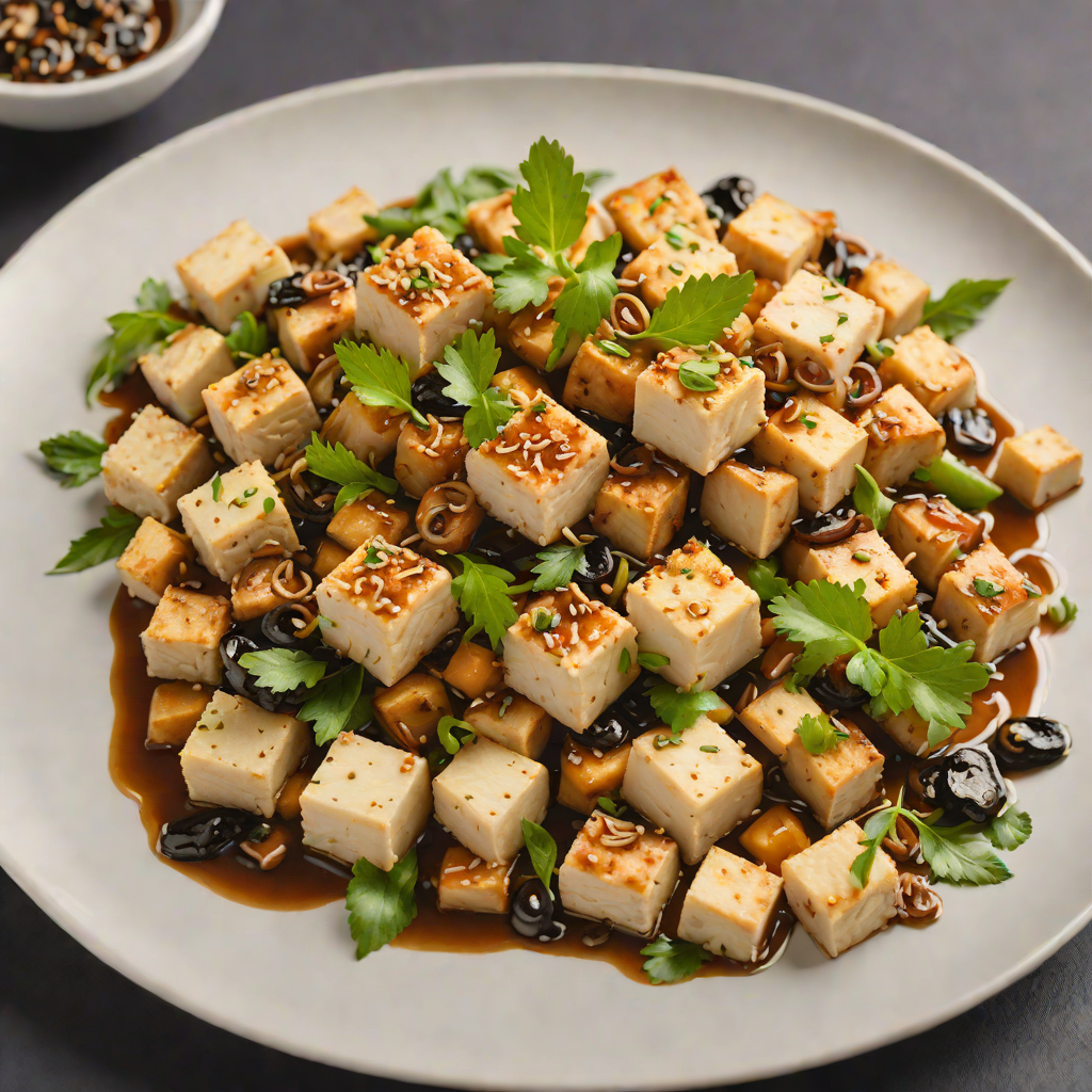 Stir-Fried Goya and Tofu with Garlic and Soy