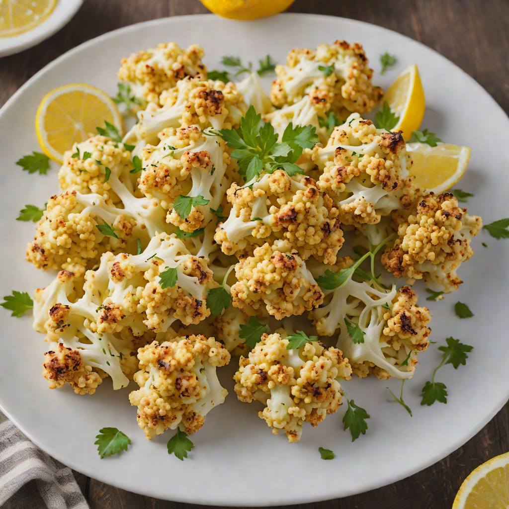 Oven-Roasted Cauliflower with Parmesan and Lemon Zest