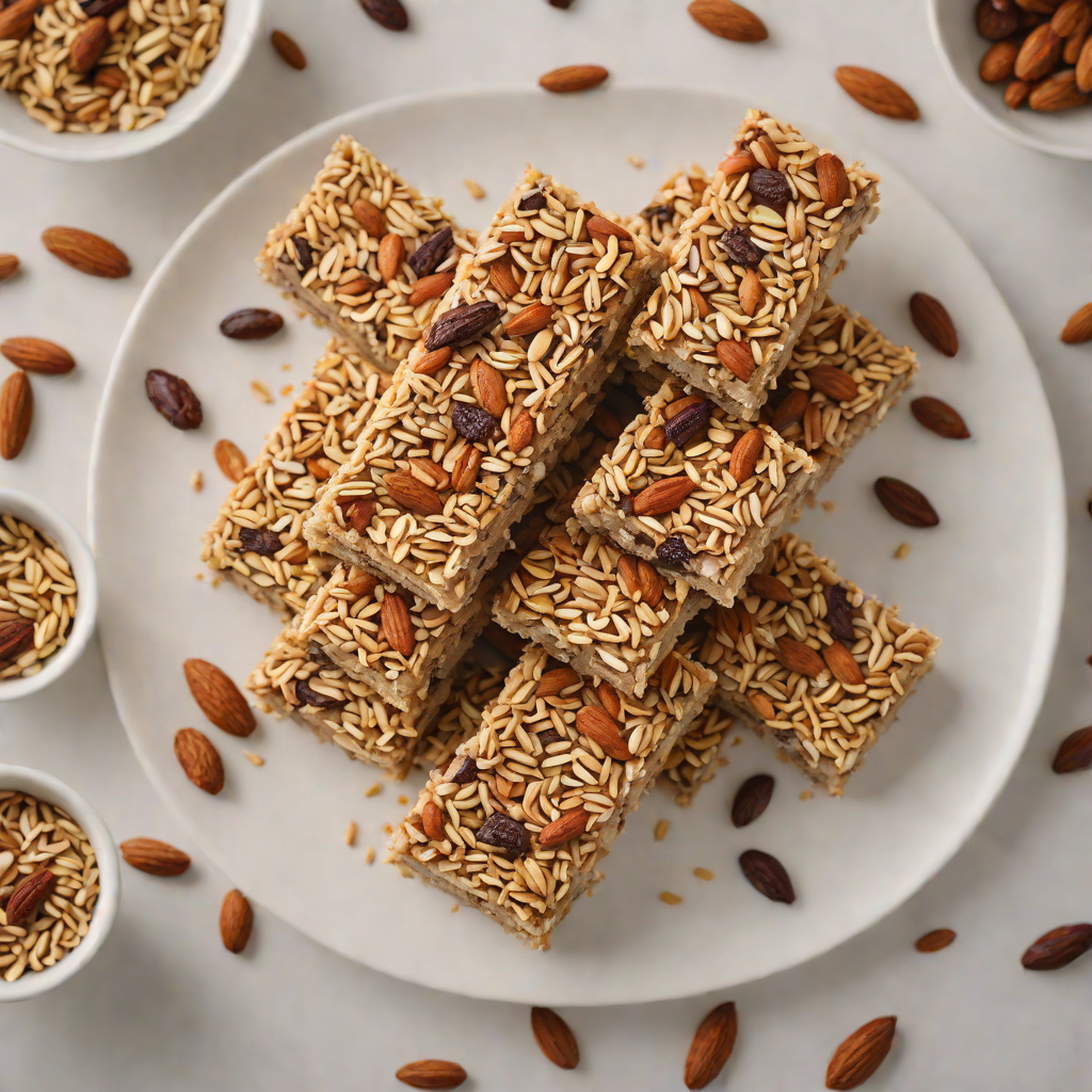 Date-Sweetened Oatmeal Energy Bars with Almonds
