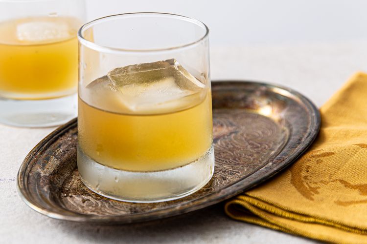 Herbal Scotch Sour with Fresh Lemon and Egg White