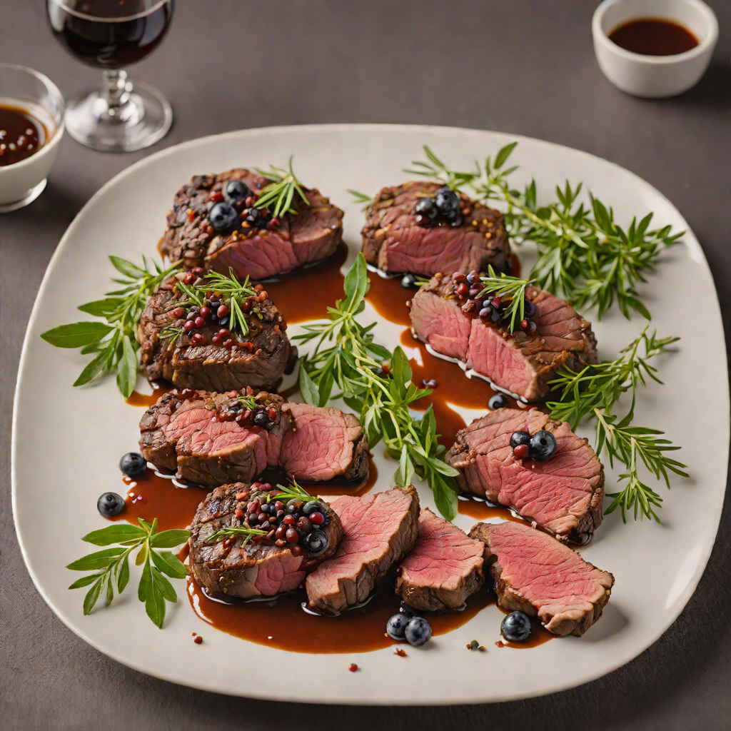Mountain Herb-Crusted Venison Steaks with Juniper Berry Sauce