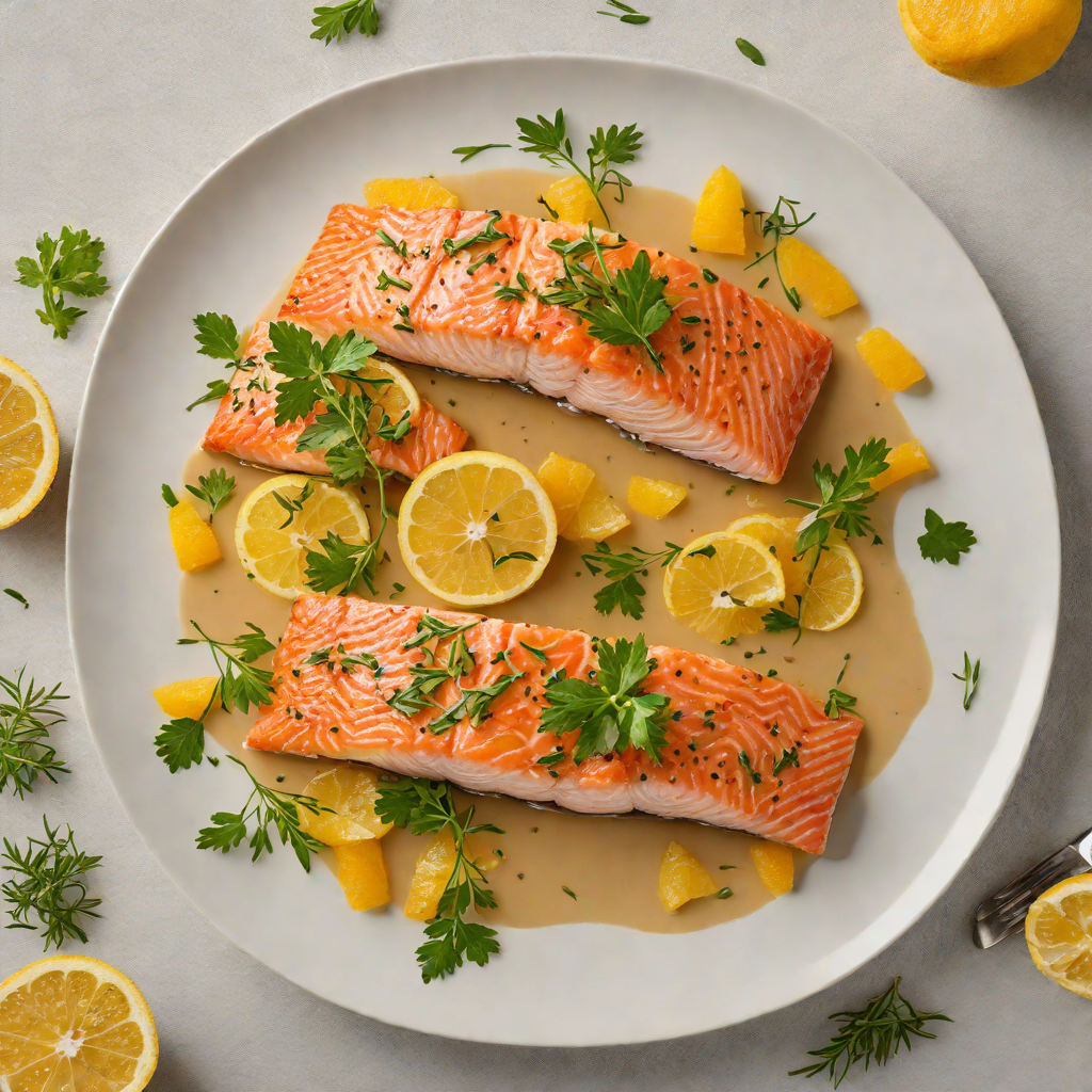 Pan-Seared Salmon with Citrus and Herb Brown Butter Sauce