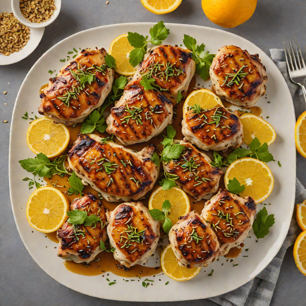 Grilled Citrus-Honey Chicken Thighs with Za’atar