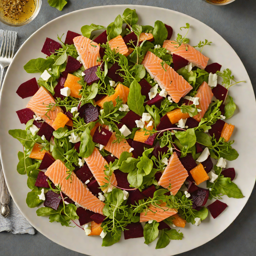 Smoked Trout and Beet Salad with Horseradish Dressing