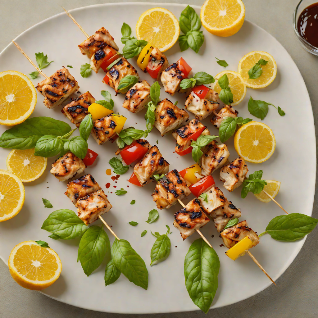 Rhythmic Citrus-Basil Grilled Chicken Skewers