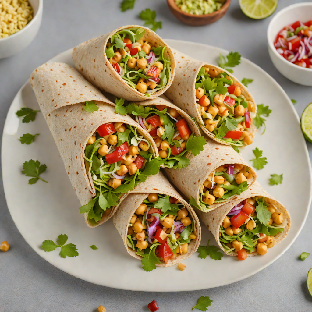 Four-Ingredient Vegan Chickpea Salad Wrap