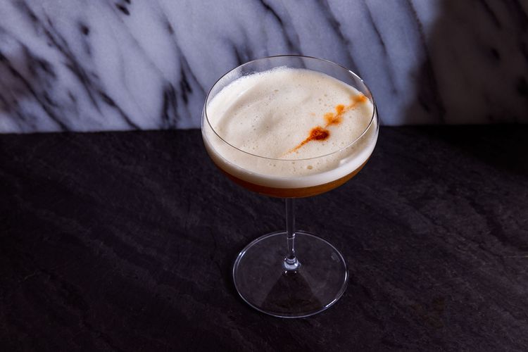 Citrus-Infused Scotch Sour with Egg White Foam