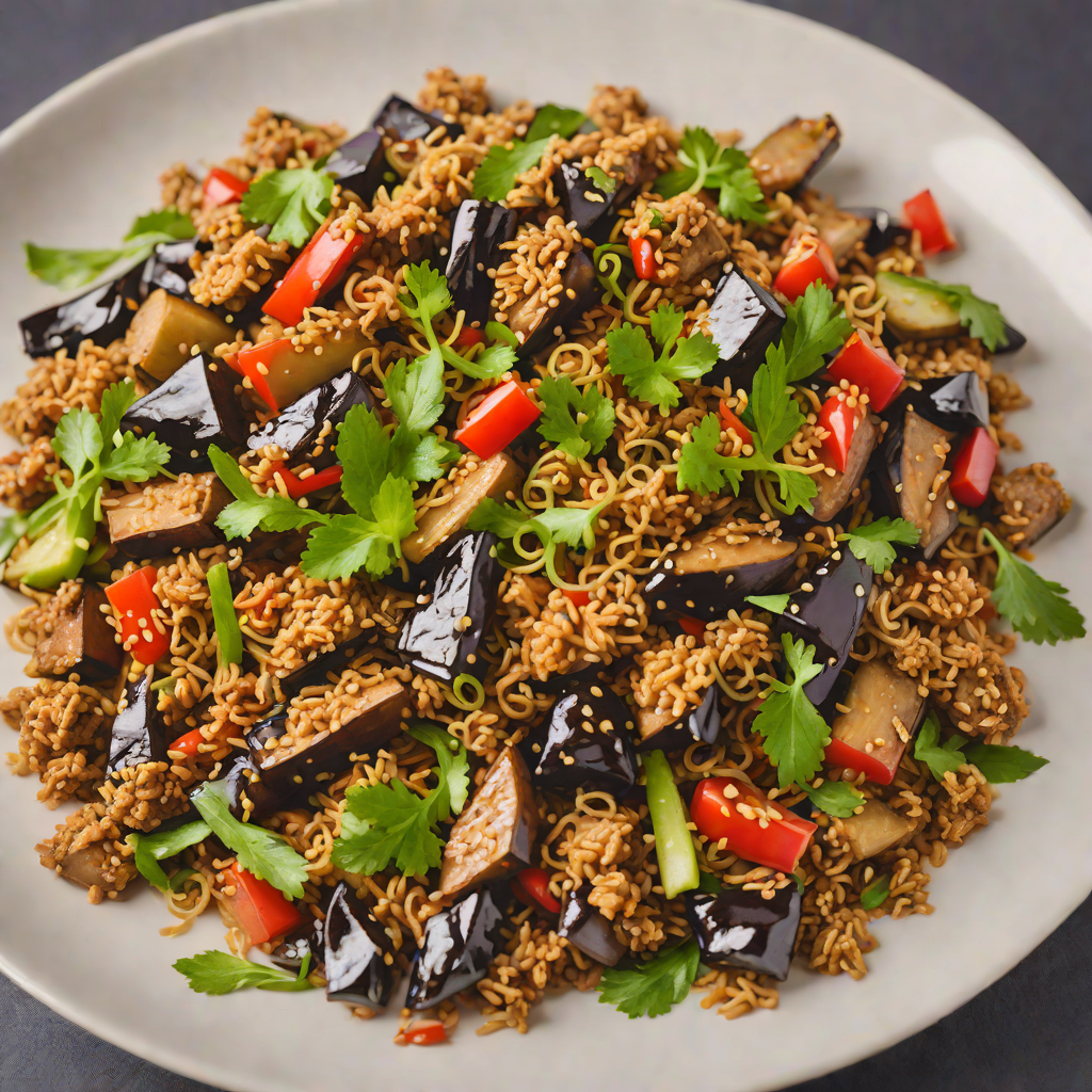 Eggplant Stir-Fry with Ground Pork and Ginger