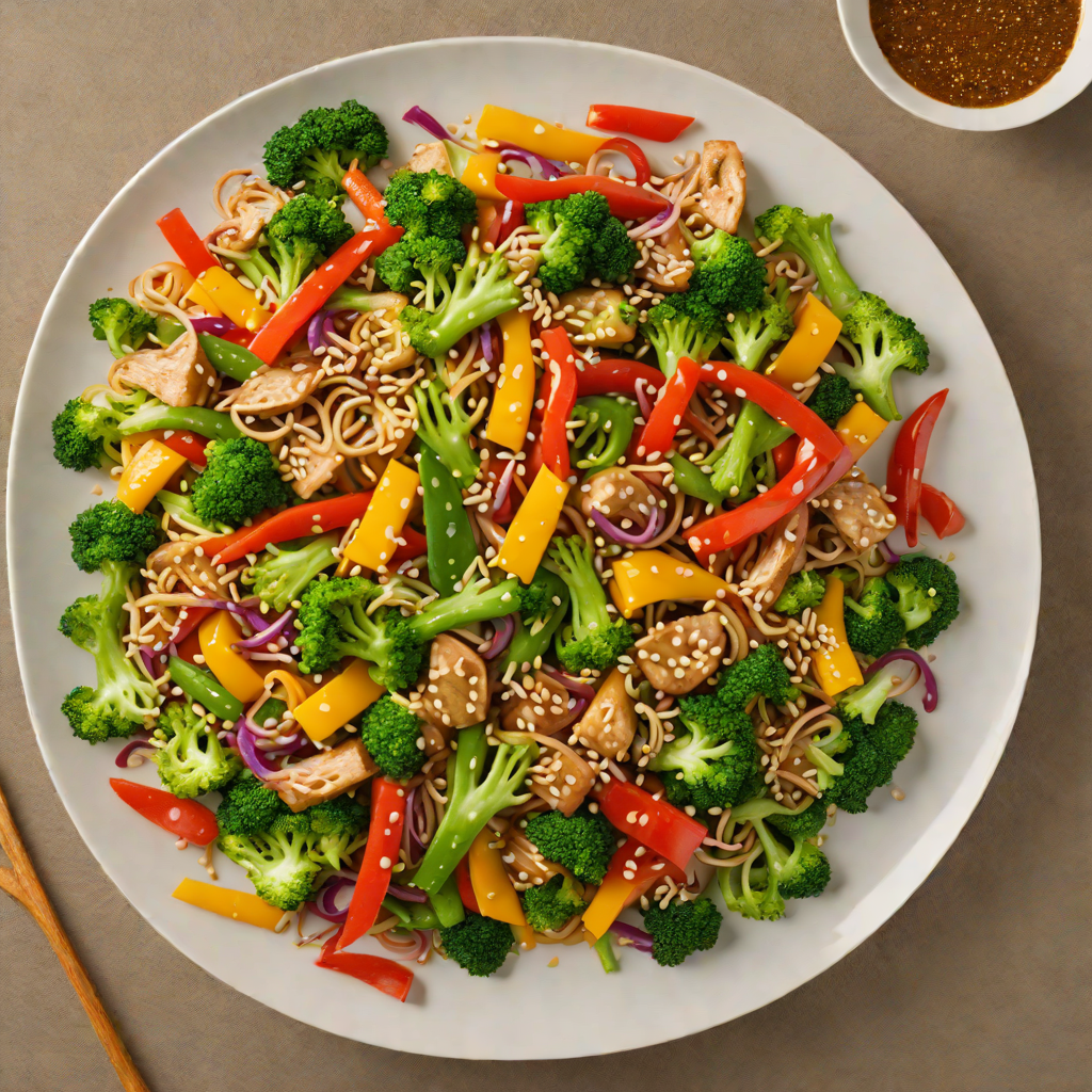 Sesame Ginger Veggie Stir Fry with Broccoli and Snap Peas