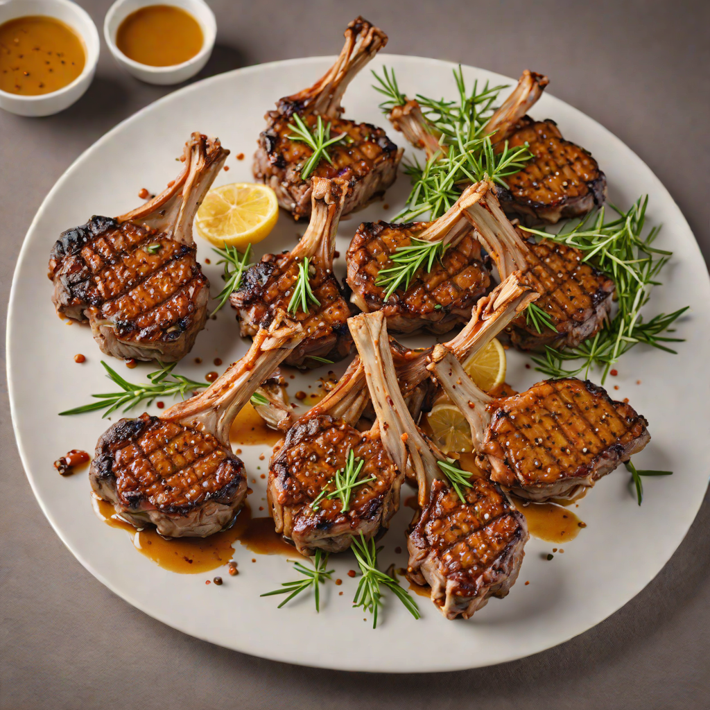 Grilled Fourth-Cut Lamb Chops with Garlic Rosemary Marinade