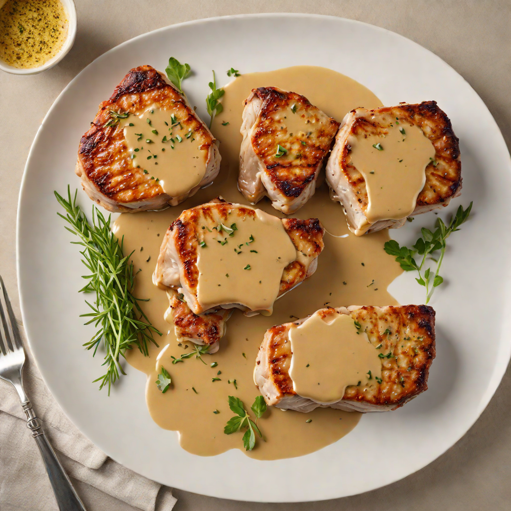 Pan-Seared Regional Pork Chops with Mustard Pan Sauce